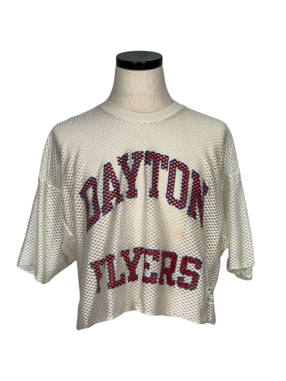 Champion Dayton Flyers Vintage 80s Mesh Jersey XL Cropped Made In USA